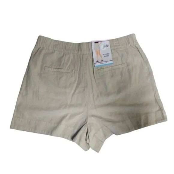 Joie Rainey Day Pleated Ultra High Rise Linen Shorts Large (12/ 14) NWT - Picture 8 of 15